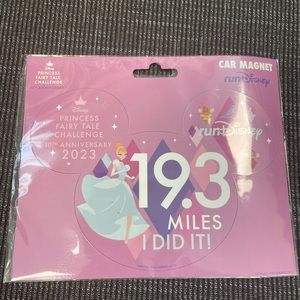 runDisney Princess Half Marathon Weekend 2023 Fairytale Challenge car magnet